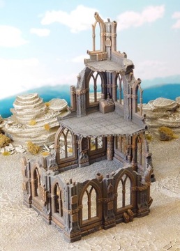 Zestaw Gotyckich Ruin 1: Miniaturowy teren do gier fantasy i science fictio