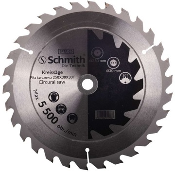 TARCZA PIŁA DO DREWNA WIDIOWA 250x30 30T PIŁA TARCZOWA SCHMITH