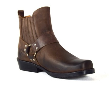 КОЖАНЫЕ МОТОСАПОГИ ПОЛЬСКИЕ КОВБОЙСКИЕ БОТИНКИ KST