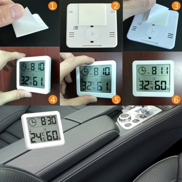 КОМНАТНЫЙ ТЕРМОМЕТР-ГИГРОМЕТР с цифровыми часами и измерением влажности.