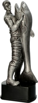 FIGURKA PUCHAR WĘDKARSTWO statuetka 25CM +GRAWER