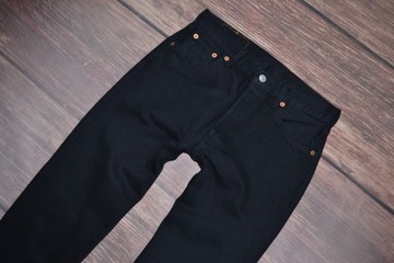 LEVIS 501 LEGENDARY STRAIGHT BLACK SPODNIE JEANS MEN 30/30