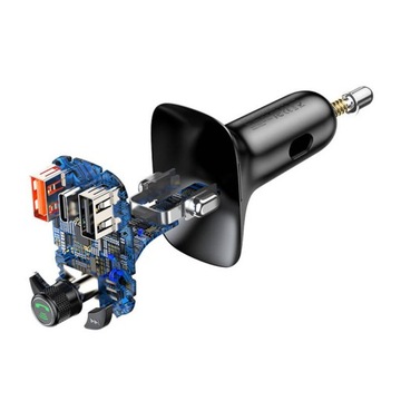 ЗАРЯДНОЕ УСТРОЙСТВО BASEUS АВТОМОБИЛЬНЫЙ ПЕРЕДАТЧИК BLUETOOTH MP3 USB-A USB-C QC PD 36 Вт