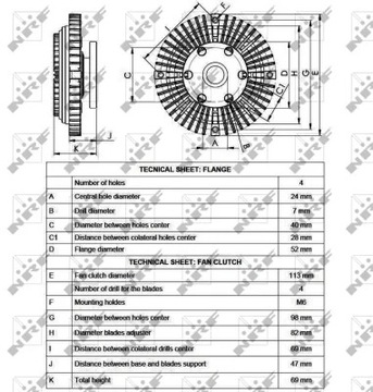 NRF 49558 SPOJKA VENTILÁTOR CHLAZENÍ