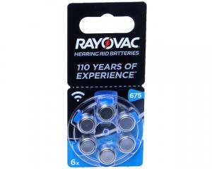 6x bateria 675 Rayovac 1.45V PR44
