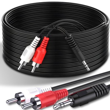 KABEL AUDIO AUX MINI JACK 3,5mm DO 2 RCA CINCH STEREO 1,5m