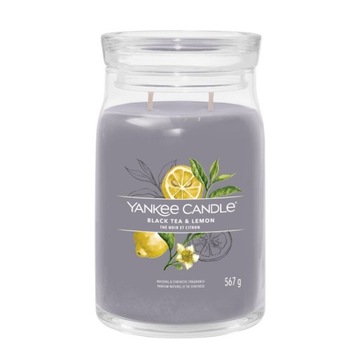 Duża świeca Signature Black Tea Lemon Yankee Candl