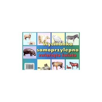WYCINANKA SAMOPRZYLEPNA A4 ZWIERZĘTA ŚWIATA