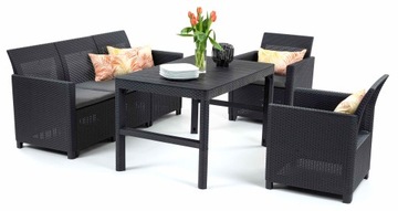 Zestaw mebli ogrodowych MARIE 3-set LYON 2w1 Emma Elodie Sofa 3 osobowa