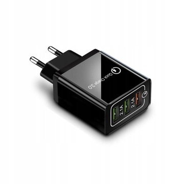 ŁADOWARKA SIECIOWA SZYBKA QUICK CHARGE 3.0 USB 3 PORTY DO ŁADOWANIA