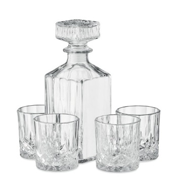 Karafka do whysky + 4 szklanki ZESTAW DO DRINKÓW na prezent upominek