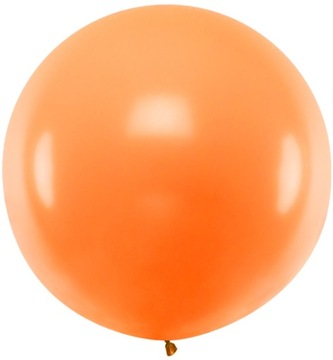 BALON GIGANT OLBRZYM KULA POMARAŃCZOWY PASTELOWY NA URODZINY WESELE 100 CM