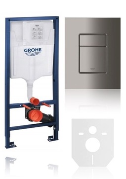 GROHE скрытый каркас, матовый GRAPHITE Y GR Комплект унитаза, встроенный