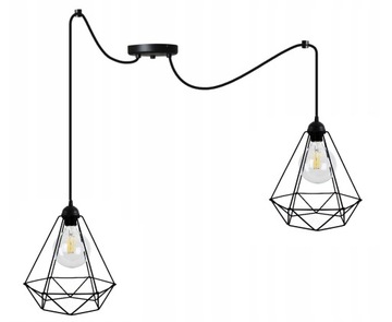 LAMPA PAJĄK Wisząca LED LOFT EDISON Spider DIAMENT