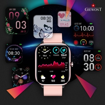 SMARTWATCH ЖЕНСКИЕ ЧАСЫ GIEWONT Dynamic GW230 ЗВОНКИ SMS Шаги Польский