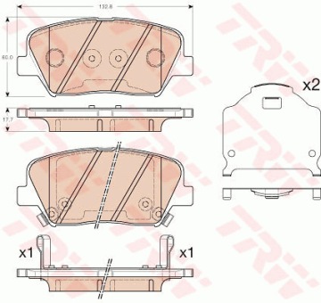 ПЕРЕДНИЕ ДИСКИ+КОЛОДКИ TRW KIA CEED II 280MM