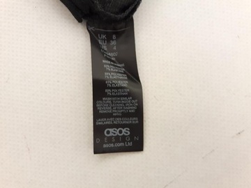 ASOS dresowe SPODNIE DZWONY wysoki stan MELANŻ z rozcięciami _ 36