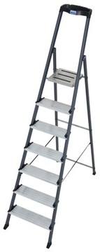 DRABINA DOMOWA aluminiowa 7 stopni KRAUSE SECURO ANODOWANA 126450