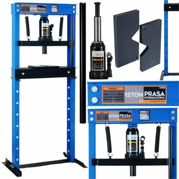 PRASA HYDRAULICZNA 12T WARSZTATOWA + PRYZMY BLACK