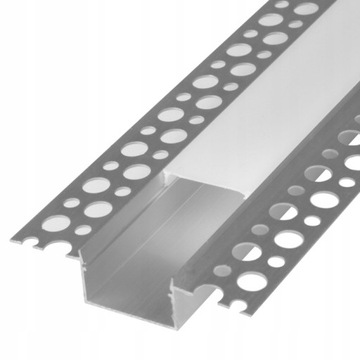 Алюминиевый ПРОФИЛЬ для светодиодных лент под гипсокартон КГ + ЛАМПА 2м