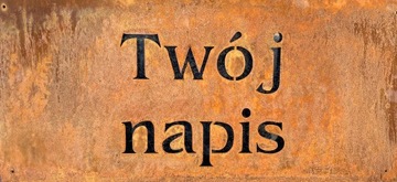 Tablica personalizowana 3 Twój dowolny napis 27,5 cm x 60 cm