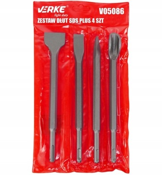 ДОЛОТО НАБОР ДОЛОТО ПО БЕТОНУ ПЛОСКИЙ ШПАТЕЛЬ SDS+ PLUS 4 шт.