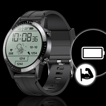 ZEGAREK SMARTWATCH MĘSKI ROZMOWY MENU PL WODOODPORNY TRYBY SPORTOWE ZDROWIE