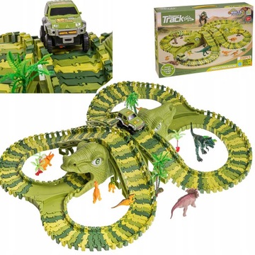AUTO DO TORU SAMOCHODOWEGO DINOZAUR DINO PARK TRACK