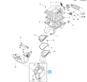 OPEL OE 13337770 REZONATOR VZDUCHU