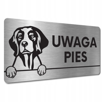TABLICZKA UWAGA PIES ZŁY PIES GROŹNY PIES Seter TABLICZKA UWAGA ZŁY PIES