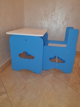ДЕРЕВЯННЫЙ ДЕТСКИЙ СТОЛ И СТУЛ НОВЫЙ