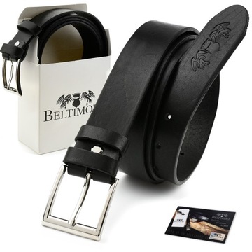 Beltimore skórzany pasek do spodni 3,5 cm XXL 130