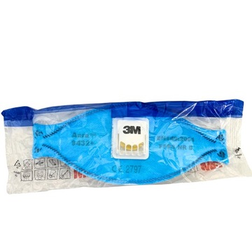 МАСКА 3M 9432+ ПОЛУМАСКА AURA АНТИПЫЛЕВАЯ FFP3 № D.
