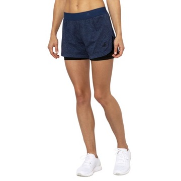 Damskie szorty do biegania Adidas 2w1 S