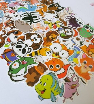 ВОДОНЕПРОНИЦАЕМЫЕ НАКЛЕЙКИ ДЛЯ ВЕЛОСИПЕДА MIX ANIMALS 50 шт.