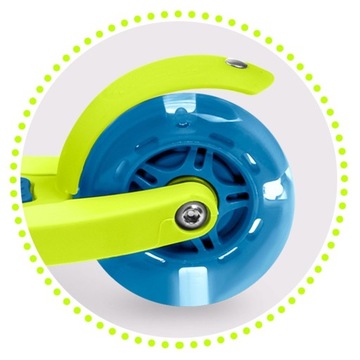 Трёхколесный самокат RICOKIDS LOCO — СИНЕ-ЗЕЛЕНЫЙ