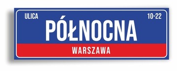 Tabliczka ADRESOWA Numer DOMU 60x20 cm PCV Numer DOMU