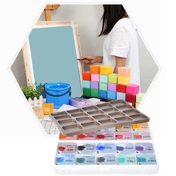 20 цветов акварельных пигментов, гуаши, концентрированных принадлежностей для рисования BH