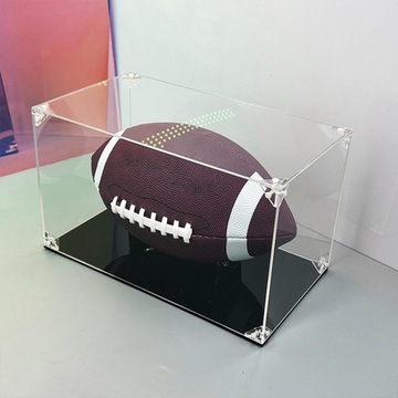 Прозрачный акриловый футбольный витрина, овальный держатель для мяча, ящик для хранения мячей