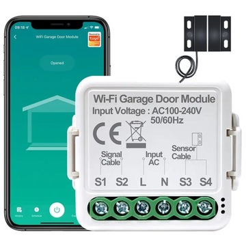STEROWNIK DO BRAMY GARAŻOWEJ WIFI KONTROLA PRZEZ APLIKACJE TUYA SMART DOM