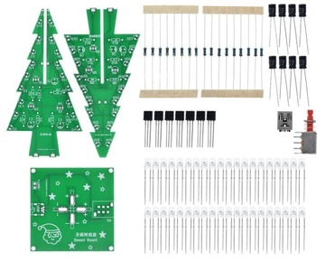 Рождественская елка 3D ЦВЕТНАЯ ПОДСВЕТКА СВЕТОДИОДНОЙ ПОДСВЕТКОЙ НАБОР «Сделай сам»