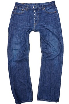LEVIS 501 JEANS spodnie męskie granatowe klasyczne PREMIUM 34/32 pas 96