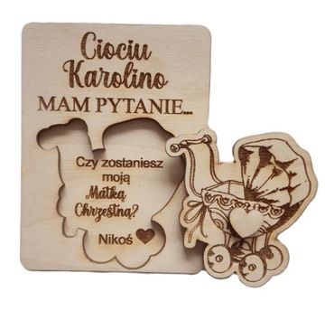 Prośba o zostanie Chrzestnym Chrzest Ciociu Wujku