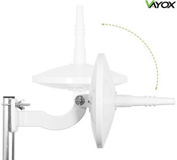 ANTENA DOOKÓLNA DVBT2 MUX8 LTE 4K ZESTAW 2TV VAYOX