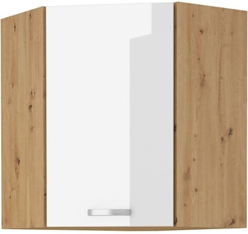 WISZĄCA NAROŻNA SZAFKA KUCHNIA ARTISAN BIAŁY 58X90