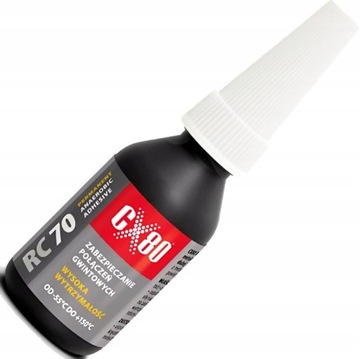 CX80 KLEJ DO GWINTÓW ŚRUB DUŻA SIŁA HIGH 10ml