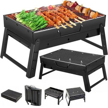 GRILL TURYSTYCZNY PRZENOŚNY SKŁADANY WĘGLOWY 3 GRILL PIKNIKOWY