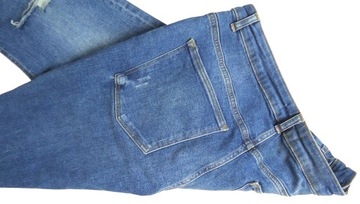 PRIMARK spodnie jeans rurki SKINNY przetarcia wysoki stan NEW 44/46