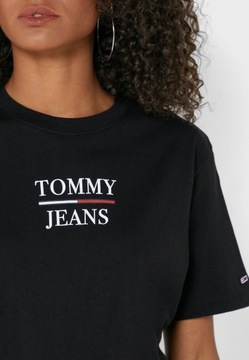 TOMMY JEANS damska koszulka t shirt czarny na lato