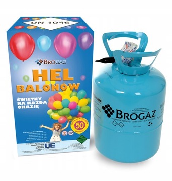 Butla z helem duża na 50 balonów urodziny roczek wesele hel do balonów